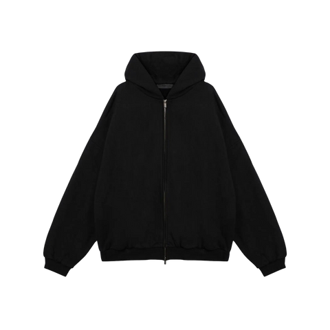Fear of God Essentials Heavy Fleece Full Zip Hoodie Black