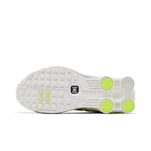 Nike Shox R4 White Metallic Silver Volt (Women's)