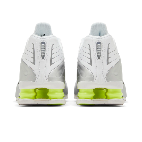 Nike Shox R4 White Metallic Silver Volt (Women's)