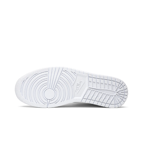 Jordan 1 Mid Triple White Patent Swoosh (Women's)