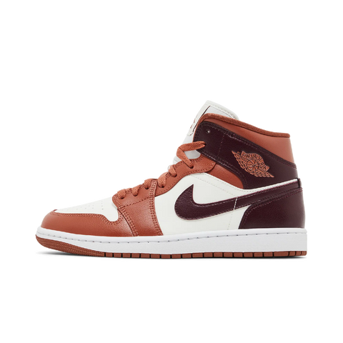 Jordan 1 Mid Dusty Peach Night Maroon (Women's)