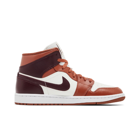 Jordan 1 Mid Dusty Peach Night Maroon (Women's)