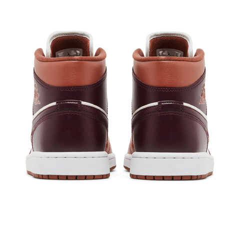 Jordan 1 Mid Dusty Peach Night Maroon (Women's)