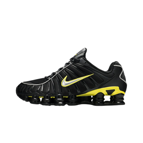 Nike Shox TL Black Dynamic Yellow Metallic Silver