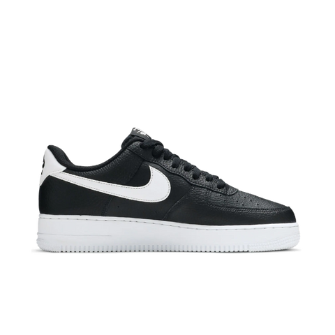 Nike Air Force 1 Low '07 Black White Pebbled Leather