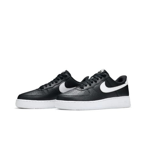 Nike Air Force 1 Low '07 Black White Pebbled Leather