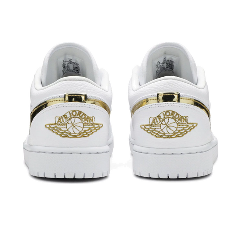 Jordan 1 Low White Metallic Gold (Women's)