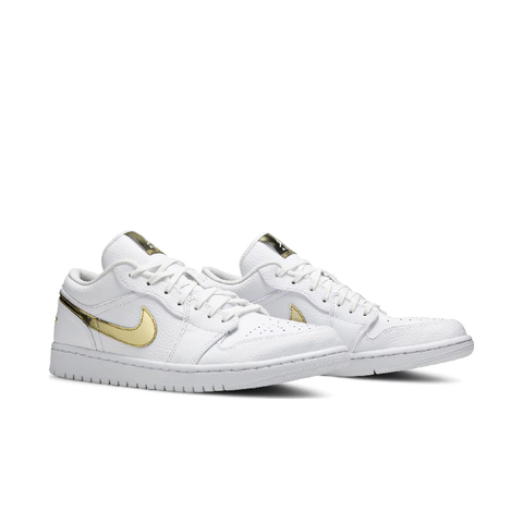 Jordan 1 Low White Metallic Gold (Women's)