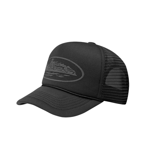 Corteiz Alcatraz Premium Trucker Hat Triple Black