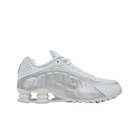 Nike Shox R4 White Bright Crimson Metallic Silver