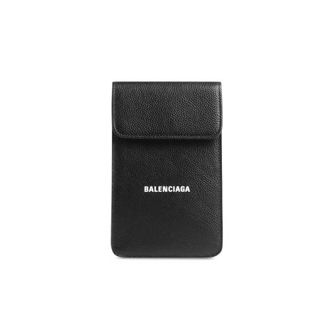 Balenciaga Cash Phone and Card Holder Black