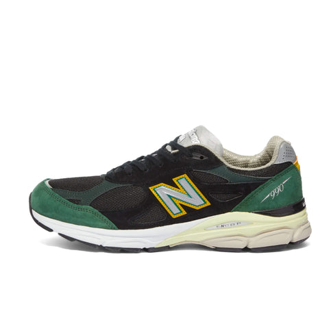 New Balance 990v3 Black Green Yellow