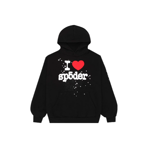 Sp5der "I Love Sp5der" Hoodie Black