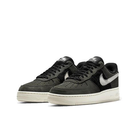 Nike Air Force 1 Faux Fur Black Light Bone (Women's)