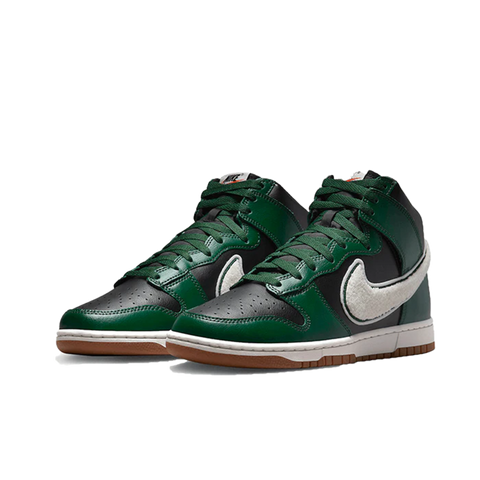 Nike Dunk High Chenille Swoosh Black Green