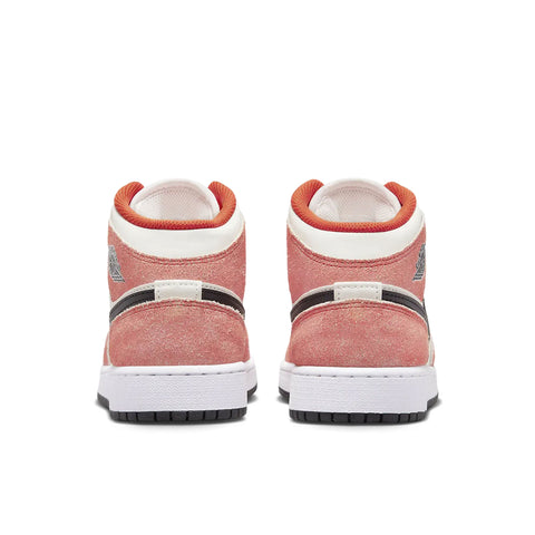 Jordan 1 Mid SE Orange Suede (GS)