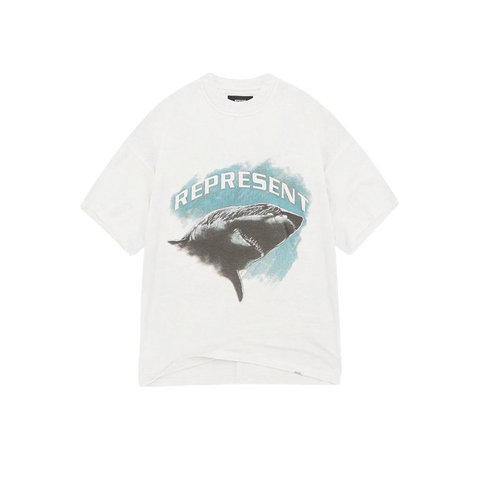 Represent Shark T-Shirt Flat White