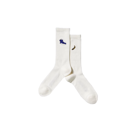 KAWS x Uniqlo x Warhol Banana Socks White