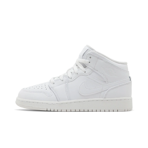 Jordan 1 Mid Triple White (2023) (GS)