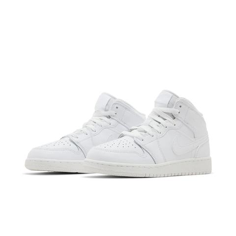 Jordan 1 Mid Triple White (2023) (GS)