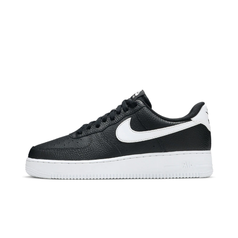 Nike Air Force 1 Low '07 Black White Pebbled Leather