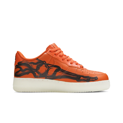 Nike Air Force 1 Low 07 QS Orange Skeleton Halloween
