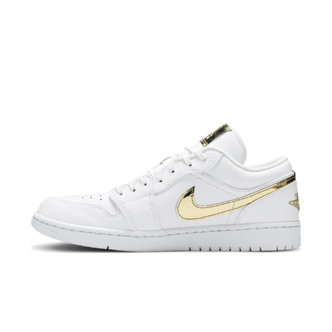 Jordan 1 Low White Metallic Gold (Women's)