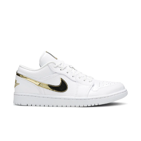 Jordan 1 Low White Metallic Gold (Women's)