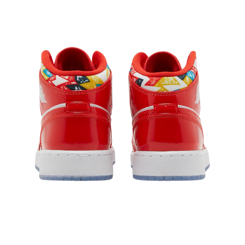 Jordan 1 Mid Barcelona Sweater Red Patent (GS)