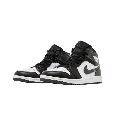 Jordan 1 Mid Black White Iron Grey