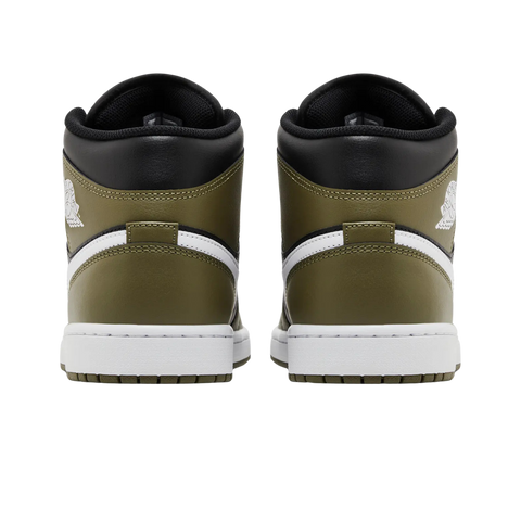 Jordan 1 Mid Black White Olive