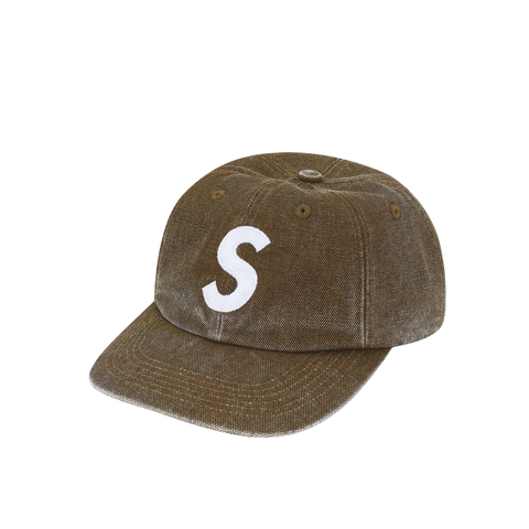 Supreme Pigment Coated Canvas S Logo 6-Panel Olive