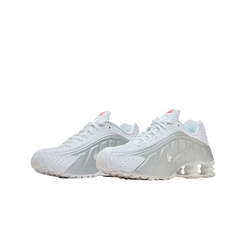 Nike Shox R4 White Bright Crimson Metallic Silver