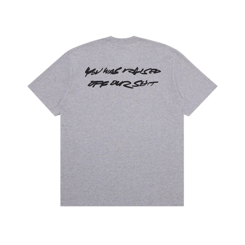 Supreme Futura Box Logo Tee Heather Grey