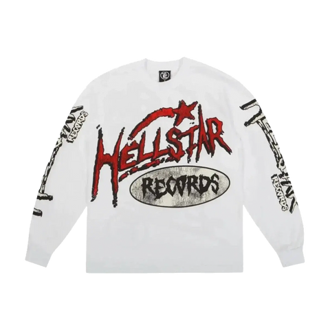 Hellstar Records Long-Sleeve Tee White