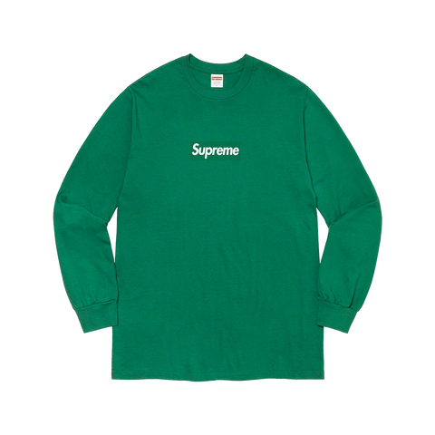 Supreme Box Logo Longsleeve Tee Light Pine